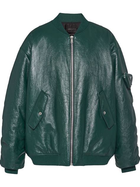 spence prada bomber|Prada Nappa Leather Bomber Jacket .